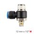 Flow Control Swiv. Elbow Pu 12mm X 1/2' M